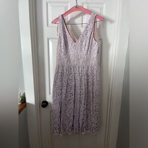 Eyelet lilac dress